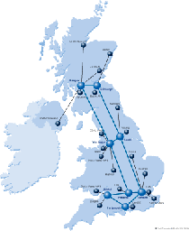 JA.net backbone map